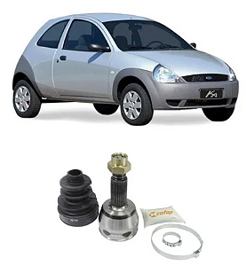 JUNTA HOMOCINÉTICA HOMOCINÉTICO FIESTA KA 1.0 99 00 01 02 03 04 05 06 ZETEC ROCAM SEM ABS DENTES EXTERNO 25 INTERNO 20 VT5066