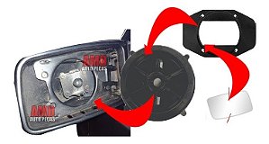 Base Lente Retrovisor Universal Fixo Superior Redonda Rotula MLB1345871617