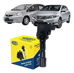 BOBINA IGNIÇÃO CITY 1.5 16V 09/14 NEW FIT 09/14 1.4/1.5 09 10 11 12 13 14 (CONECTOR 3 VIAS) "MM" BI0075MM