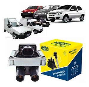 BOBINA IGNIÇÃO UNO PREMIO FIORINO 96/01 FIASA/FIRE 1.0/1.3 STRADA SIENA PALIO 96/99 1.0/1.5 96 97 98 99 00 01 U3001/0780002010