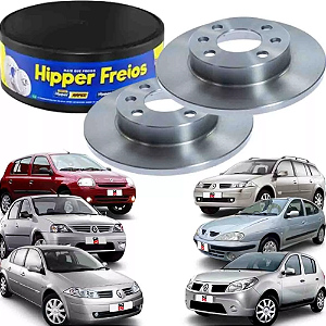 DISCO FREIO DIANTEIRO SÓLIDO Clio Megane R19 Sandero Twingo 1.0/1.2/1.6/1.8 8v/16v 96 97 98 99 00 01 02 03 04 05 06 07 08 09 10 11 HF705 VALOR UNITÁRIO (COMPRE 2 PEÇAS)