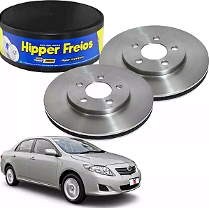 DISCO FREIO DIANTEIRO VENTILADO Corolla 1.8/2.0 10 11 12 13 14 HF504 VALOR UNITÁRIO (COMPRE 2 PEÇAS)