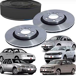 DISCO FREIO DIANTEIRO VENTILADO A3 Golf New Beetle Polo/Sedan 1.8/2.0 94 95 96 97 98 99 00 01 02 03 04 05 06 07 08 09 10 11 12 13 14 HF82 VALOR UNITÁRIO (COMPRE 2 PEÇAS)