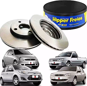 DISCO FREIO DIANTEIRO VENTILADO Fiesta Courier Ka 1.0/1.3/1.4/1.6 8V/16V 97 98 99 00 01 02 03 04 05 06 07 08 09 10 11 12 13 14 15 16 HF14A/D41B VALOR UNITÁRIO (COMPRE 2 PEÇAS)