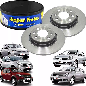 DISCO FREIO DIANTEIRO SÓLIDO Logan Sandero Clio 1.0/1.6 8v/16v 05 06 07 08 09 10 11 12 13 14 HF570/BD4707/D705A VALOR UNITÁRIO (COMPRE 2 PEÇAS)