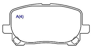PASTILHA FREIO TOYOTA COROLLA 1.8 16V ABS 03/05 03 04 05 ECO1417/SYL1399