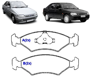 PASTILHA FREIO ESCORT VERONA 1.0/1.6/1.8 83 84 85 86 87 88 89 90 91 92 93 94 95 96 97 APOLLO LOGUS POINTER 1.6/1.8/2.0 90 91 92 93 94 95 96 97 ECO1099/SYL1223/SYL1227/N-115