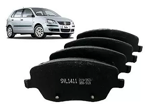 PASTILHA FREIO DIANTEIRA POLO 1.0/1.6/1.8/2.0 8V CORDOBA IBIZA 1.4/1.9 16V 02 03 04 05 06 07 08 09 10 11 12 13 14 ARO 15 ECO1253/SYL1411