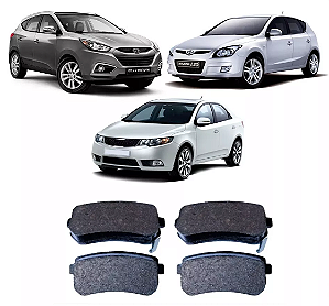 PASTILHA FREIO TRASEIRO TRASEIRA i30 ix35 SONATA TUCSON 2.0/2.4 16V CANDEZA CERATO PICANTO RIO SPORTAGE 1.4/1.5/1.6/2.0/3.5 16V/24V V6 09 10 11 12 13 14 15 16 ECO1490/SYL3273/N-1259/N-1267