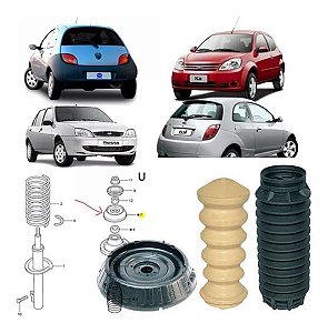 KIT AMORTECEDOR TRASEIRO SUPORTE BATENTE COXIM FIESTA 96/02 KA 96/13 96 97 98 99 00 01 02 03 04 05 06 07 08 09 10 11 12 13 14 15147