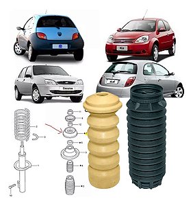 KIT AMORTECEDOR TRASEIRO SUPORTE BATENTE COXIM KA 08/13 08 09 10 11 12 13 14 15150