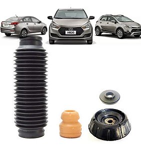 KIT AMORTECEDOR COXIM DIANTEIRO BATENTE SUPORTE ROLAMENTO HYUNDAI HB20 12/20 12 13 14 15 16 17 18 19 20 21 15385