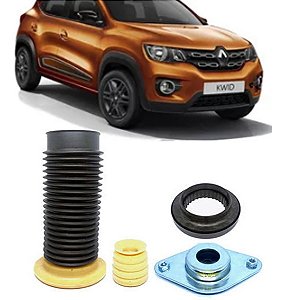 KIT ROLAMENTO AMORTECEDOR DIANTEIRO COXIM BATENTE SUPORTE RENAULT KWID 17/21 17 18 19 20 21 22 "COMPLETO" 15646-3