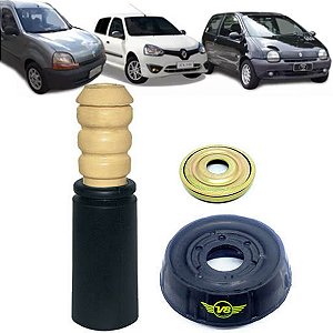 KIT AMORTECEDOR DIANTEIRO COXIM BATENTE SUPORTE ROLAMENTO RENAULT CLIO 98/14 KANGOO 98/13 SYMBOL 98 99 00 01 02 03 04 05 06 07 08 09 10 11 12 13 14 15232