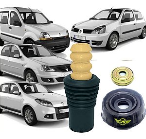 KIT AMORTECEDOR DIANTEIRO COXIM BATENTE SUPORTE ROLAMENTO RENAULT CAPTUR 12/21 DUSTER 12/21 LOGAN 07/19 SANDERO 08/14 07 08 09 10 11 12 13 14 15 16 17 18 19 20 21 22 15235