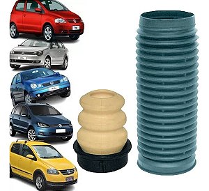 KIT BATENTE AMORTECEDOR DIANTEIRO BATENTE COXIM COIFA SUPORTE ROLAMENTO POLO 03/16 FOX CROSS SPACE 03/16 03 04 05 06 07 08 09 10 11 12 13 14 15 16 15278