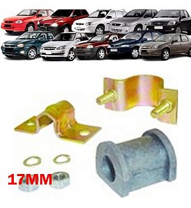 KIT ESTABILIZADORA BUCHA BARRA CORSA 94/05 CELTA PRISMA 01/14 FURO PEQUENA 17MM 94 95 96 97 98 99 00 01 02 03 04 05 06 07 08 09 10 11 12 13 14 81067