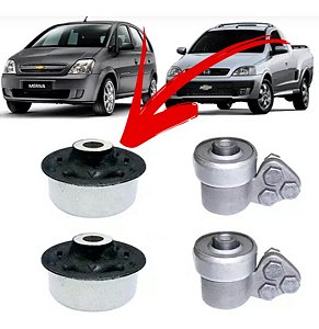 BUCHA BANDEJA SUSPENSÃO DIANTEIRA CORSA MONTANA 03/10 MERIVA (COM ABA) 03 04 05 06 07 08 09 10 11 12 80112 (MAIOR) UNID.