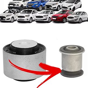BUCHA BANDEJA SUSPENSÃO DIANTEIRA (MODELO MODERNO) NOVA ECOSPORT 13/23 KA + 14/23 HATCH SEDAN NEW FIESTA 10/23 10 11 12 13 14 15 16 17 18 19 20 21 22 23 (MENOR) 82452 UNID.
