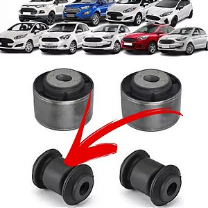 BUCHA BANDEJA SUSPENSÃO DIANTEIRA NOVA ECOSPORT 13/23 KA + 14/23 HATCH SEDAN NEW FIESTA 10/23 10 11 12 13 14 15 16 17 18 19 20 21 22 23 (MENOR) 80351 UNID.
