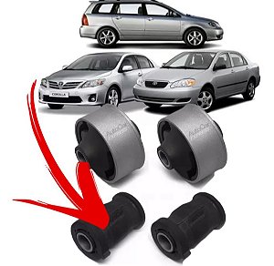 BUCHA BANDEJA SUSPENSÃO DIANTEIRA TOYOTA COROLLA FIELDER 03/20 03 04 05 06 07 08 09 10 11 12 13 14 15 16 17 18 19 20 (MENOR) 80692 UNID.