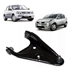 BANDEJA SUSPENSÃO DIANTEIRA RENAULT LOGAN SANDERO 07/22 07 08 09 10 11 12 13 14 15 16 17 18 19 20 21 22 LADO ESQUERDO (MOTORISTA) COM PIVO 34891