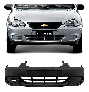 PARACHOQUE PARA-CHOQUE DIANTEIRO CORSA 08 09 10 11 12 13 14 CLASSIC COM FURO PARA MOLDURA GRADE SEM FURO MILHA PRETO LIS 1734
