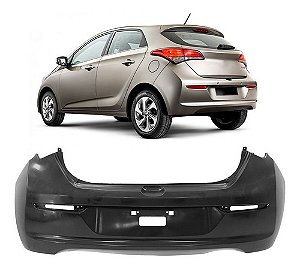 PARACHOQUE PARA-CHOQUE TRASEIRO HB20 HATCH 12 13 14 15 16 17 C/FURO PRETO LISO 4326