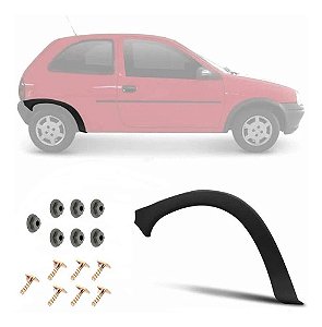 MOLDURA LATERAL TRASEIRO CORSA 2P HATCH 4P 94 00 01 02 03 04 05 06 PRETO LADO ESQUERDO (MOTORISTA) 163PTE