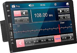 Central Multimídia 9 Pol 1 Din Rádio Som Espelha Android Bluetooth Usb