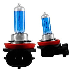 KIT LÂMPADA H11 SUPER BRANCA 12V 55W