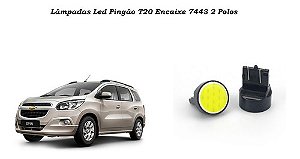 KIT Lâmpadas Led Lanterna Pingo pingão T20 Spin Pingao 7443 1 Polos linha Gm Spin Cobalt Agile