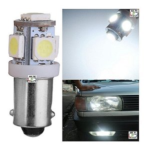 KIT LÂMPADAS LED PINGÃO PINGO Par Lampada Farol 5 Leds Modelo Ba9s 69 T4w T11