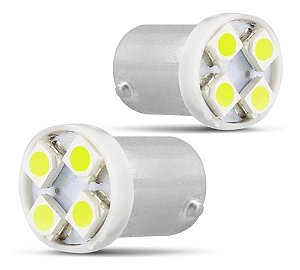 KIT LÂMPADAS LED Par Lâmpada Led 1 Polo Trava Reta Ba9s 69 4 Leds 0,5w 12v