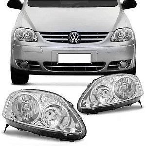 FAROL FOX CROSS SPACE 06/10 06 07 08 09 10 DUPLO CROMO LADO DIREITO (PASSAGEIRO) 1414546