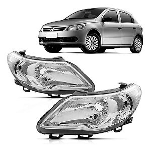 FAROL GOL VOYAGE SAVEIRO G5 08/15 08 09 10 11 12 13 14 15 SIMPLES CROMADO LADO ESQUERDO (MOTORISTA) 1414201