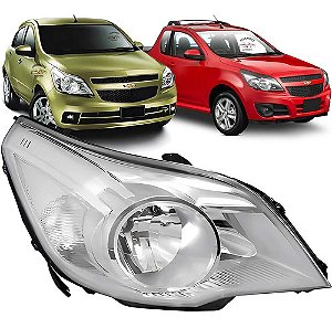 FAROL AGILE MONTANA 10/22 CROMADO 10 11 12 13 14 15 16 17 18 19 20 21 22 LADO ESQUERDO (MOTORISTA) 14141123 UNID.