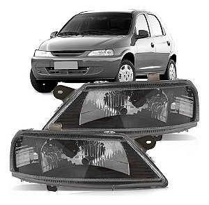 FAROL CELTA 00/06 00 01 02 03 04 05 06 MASCARA NEGRA FUME LADO ESQUERDO (MOTORISTA) 14141569 UNID.