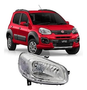 FAROL UNO FIORINO 15/22 15 16 17 18 19 20 21 22 CROMADO LADO ESQUERDO (MOTORISTA) 6160023 UNID.