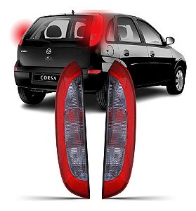 LANTERNA TRASEIRA CORSA 03/12 03 04 05 06 07 08 09 10 11 12 HATCH VERMELHO/FUME LADO ESQUERDO (MOTORISTA) 6160055 UNID.