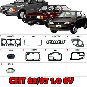 KIT JUNTA CABEÇOTE TAMPA VALVULA COLETOR ADMISSÃO CARTER RETENTOR GOL 91/99 G1/G2 1.0 8V G1/G2 QUADRADO BOLA ESCORT VERONA 87/92 1.0 8V CHT 91 92 93 94 95 96 97 98 99 (JTA. CABECOTE PADRÃO) 79547