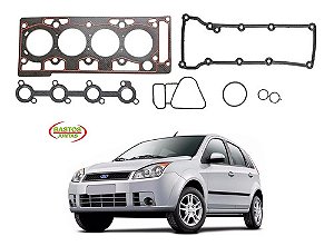 KIT JUNTA CABEÇOTE TAMPA VALVULA COLETOR ADMISSÃO CARTER RETENTOR FIESTA 99/10 1.0 8V ZETEC/STREET/ROCAM KA 1.0 8V 99/14 ZETEC/ROCAM 99 00 01 02 03 04 05 06 07 08 09 10 11 12 13 14 (JTA. CABECOTE PADRÃO) 131245PK