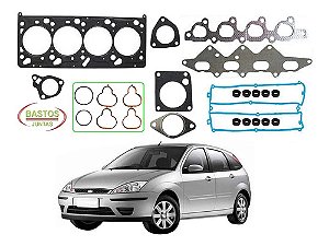 KIT JUNTA CABEÇOTE TAMPA VALVULA COLETOR ADMISSÃO CARTER RETENTOR ESCORT 97/02 1.8 16V ZETEC MONDEO 93/97 1.5/1.8/2.0 ZETEC 93 94 95 96 97 98 99 00 01 02 (JTA. CABECOTE PADRÃO) 131249PK