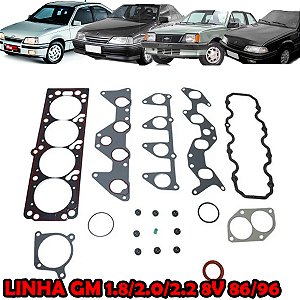 KIT JUNTA CABEÇOTE TAMPA VALVULA COLETOR ADMISSÃO CARTER RETENTOR ASTRA 94/96 2.0 8V KADETT/IPANEMA 91/97 2.0 8V MONZA 91/96 2.0 8V OMEGA/SUPREMA 92/96 2.0 8V VECTRA 93/96 2.0 8V + RETENTORES 91 92 93 94 95 96 97 (JTA. CABECOTE PADRÃO) 79502