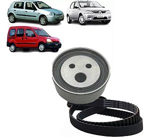 KIT ESTICADOR CORREIA DENTADA CLIO 96/02 KANGOO 00/07 LOGAN 08/09 MEGANE 98/05 SANDERO 08/18 1.6 8V 98 99 00 01 02 03 04 05 06 07 08 09 10 11 12 13 14 15 16 17 18 VKM16003H + CT988