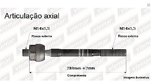 BARRA BRAÇO AXIAL CORSA 94/10 TIGRA 97/00 CELTA PRISMA 01/15 94 95 96 97 98 99 00 01 02 03 04 05 06 07 08 09 10 11 12 13 14 15 AMD28955/DP005/680070/JARB0005/17011403 MACHO