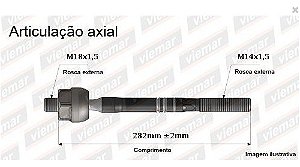 BARRA BRAÇO AXIAL ASTRA 99/11 VECTRA 06/11 ZAFIRA 01/12 99 00 01 02 03 04 05 06 07 08 09 10 11 12 AMD17791/680076/17011404 MACHO