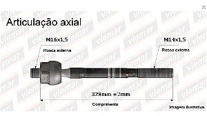 BARRA BRAÇO AXIAL COBALT 11/16 ONIX PRISMA 12/16 SONIC 12/14 SPIN 12/16 11 12 13 14 15 16 AMD27013/680494/17011410/AX13/BA8647 MACHO