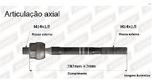 BARRA BRAÇO AXIAL PALIO SIENA 96/00 96 97 98 99 00 AMD32894/680042/17011006/AMD133/JARB0026/ATA03003/BRD4540 MACHO
