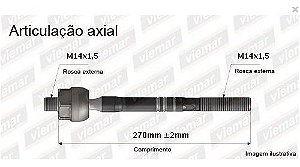 BARRA BRAÇO AXIAL PALIO 01/ TEMPRA 94/ AMD32883/680022 MACHO